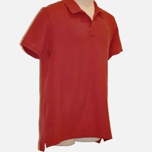 NWOT VINTAGE L red MENS logo DNNY polo shirt COTTON PERU Neiman Marcus 1990s